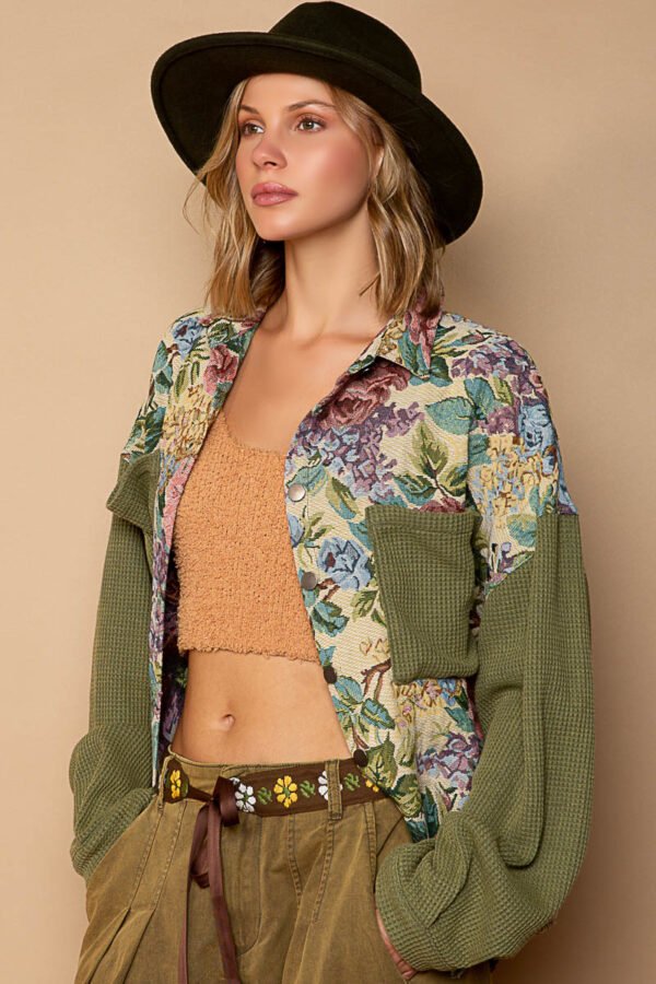 Jacquard Garden Print Throughout, Shirt/green - Image 2