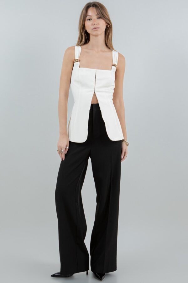 Queens Fit Corset Structured Top/Ivory
