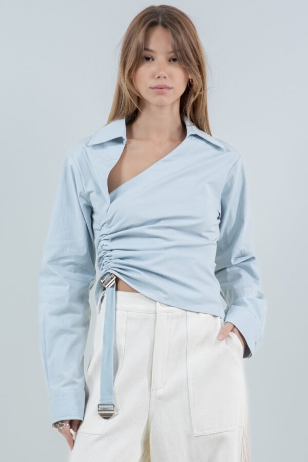 Tailor Slip Poplin Shirt/Baby Blue