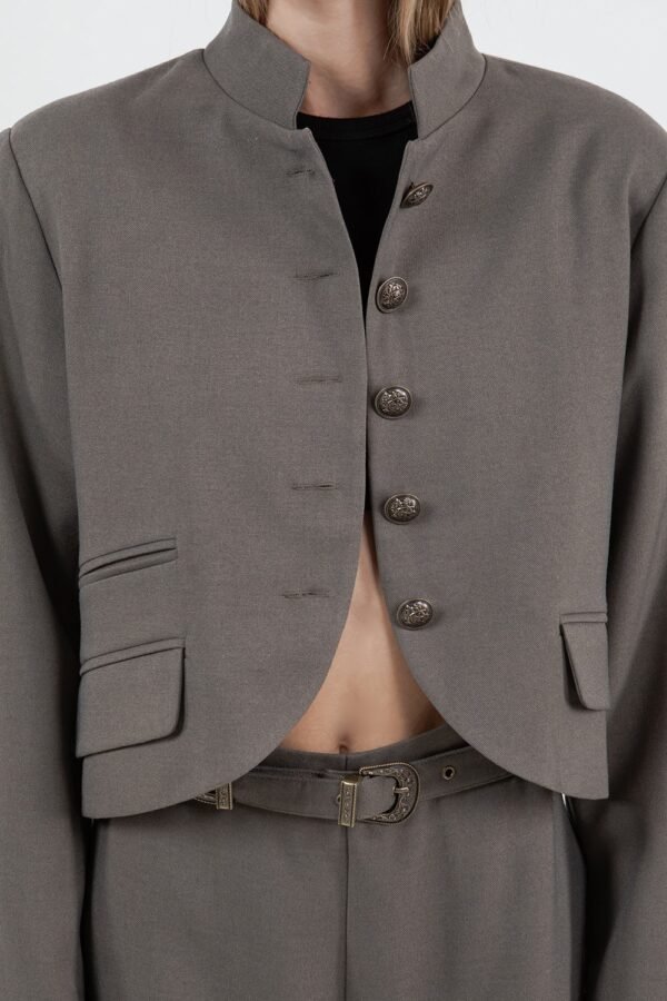 Luxe Military Jacket/Khaki-green - Image 5