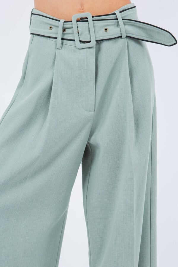 Belted Structure Trousers/Sage - Image 5