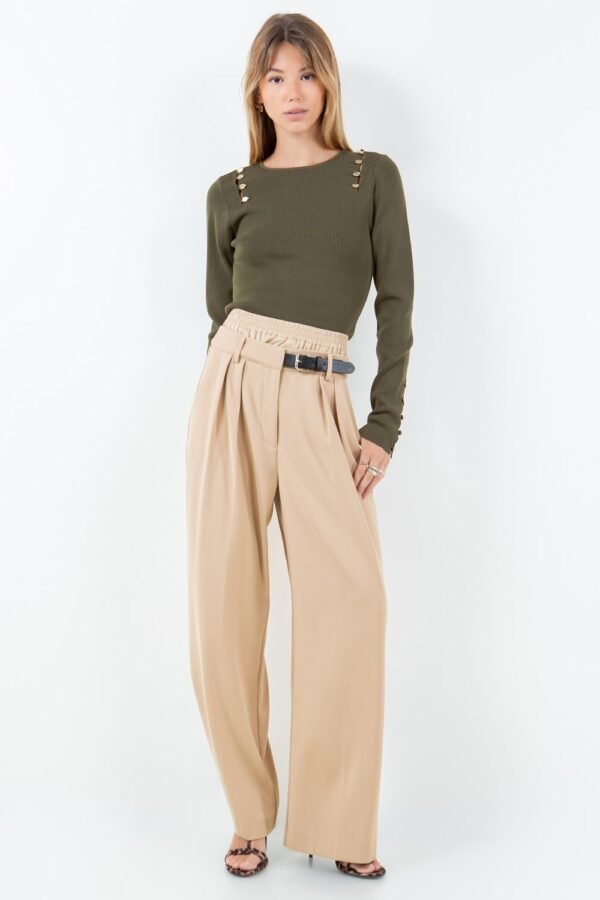 Urban Layers Belt Detail Pants/Khaki