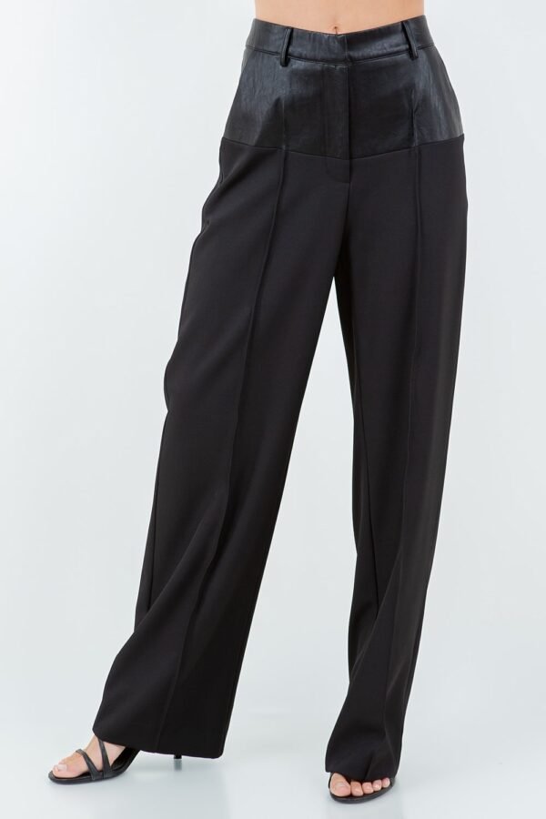 Clean Lines Straight Leg Trousers/Black Combo