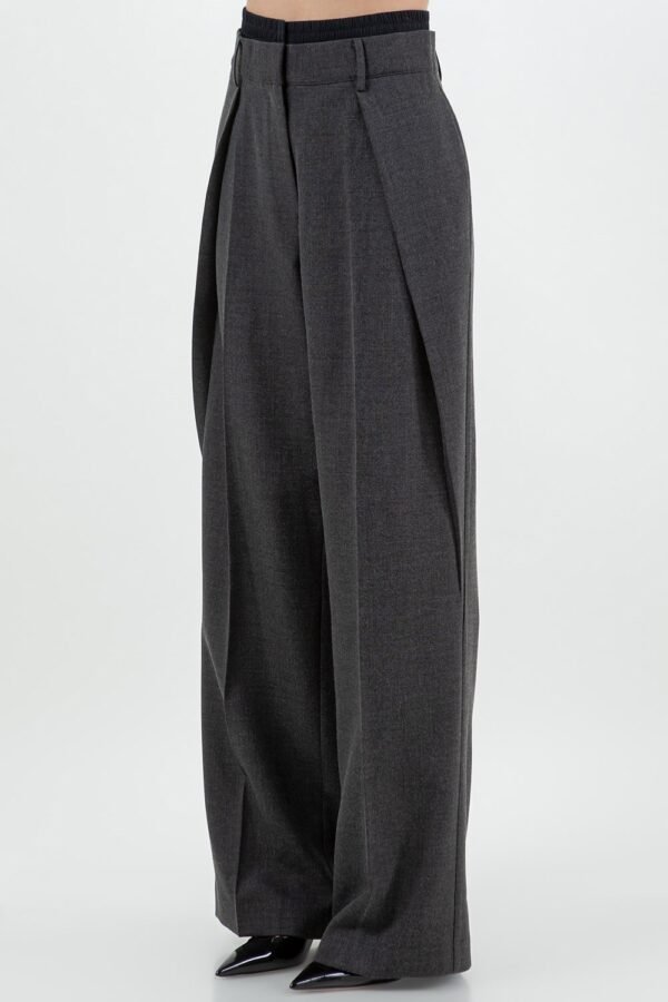 Dual Waist Straight Leg Trousers/Charcoal - Image 2