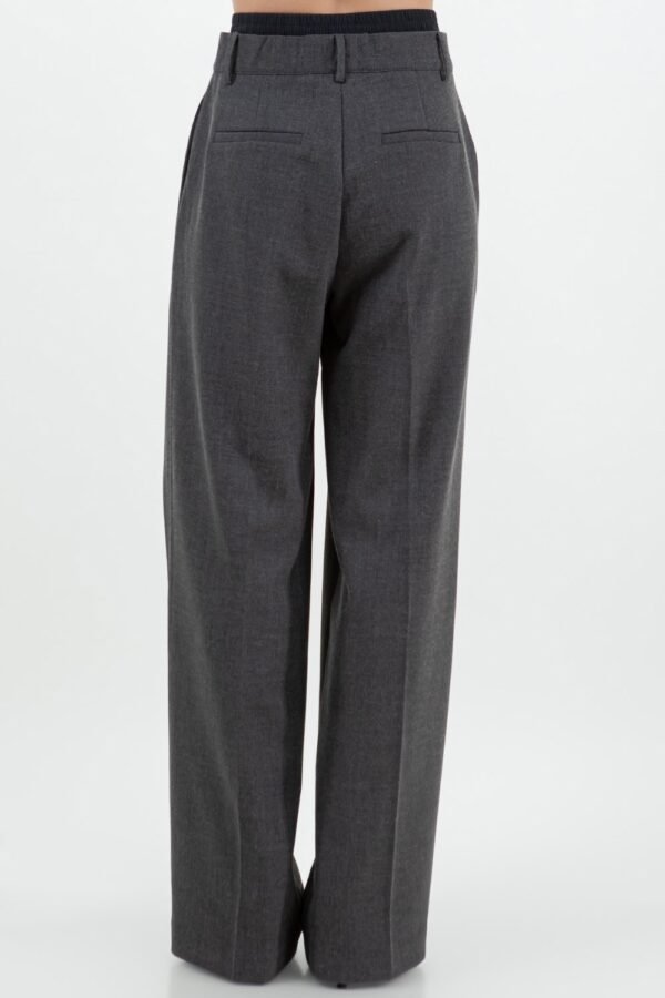 Dual Waist Straight Leg Trousers/Charcoal - Image 3