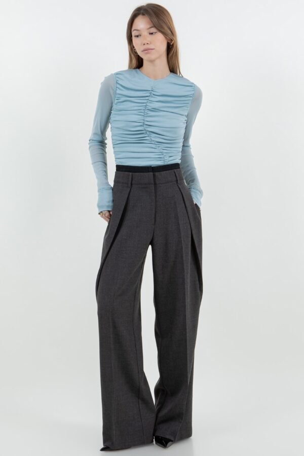 Dual Waist Straight Leg Trousers/Charcoal - Image 5