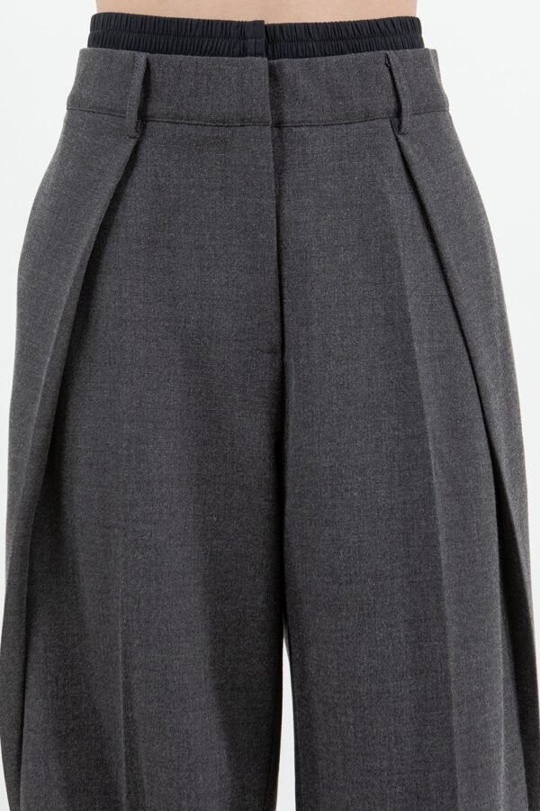 Dual Waist Straight Leg Trousers/Charcoal - Image 4