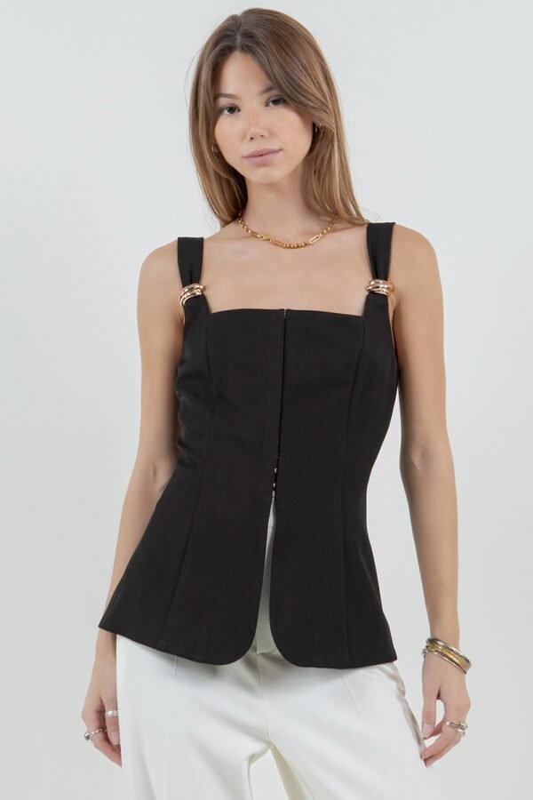 Queens Fit Corset Structured Top/Black