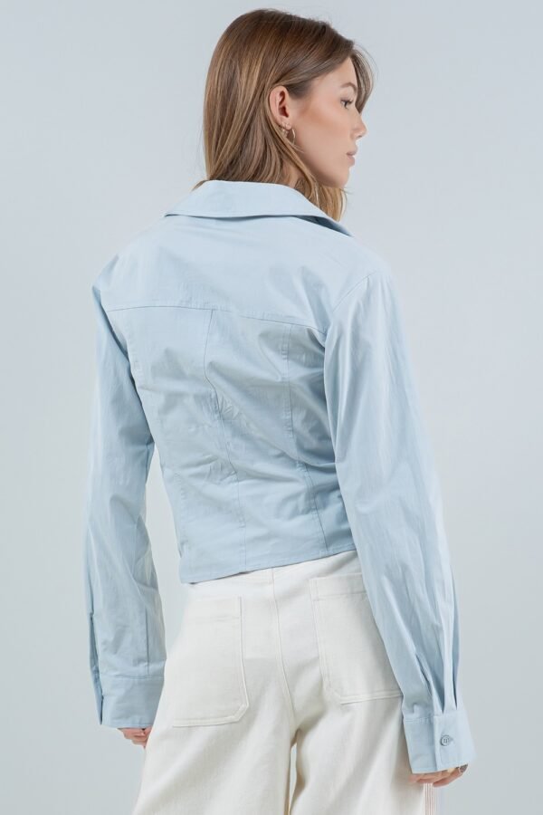 Tailor Slip Poplin Shirt/Baby Blue - Image 5