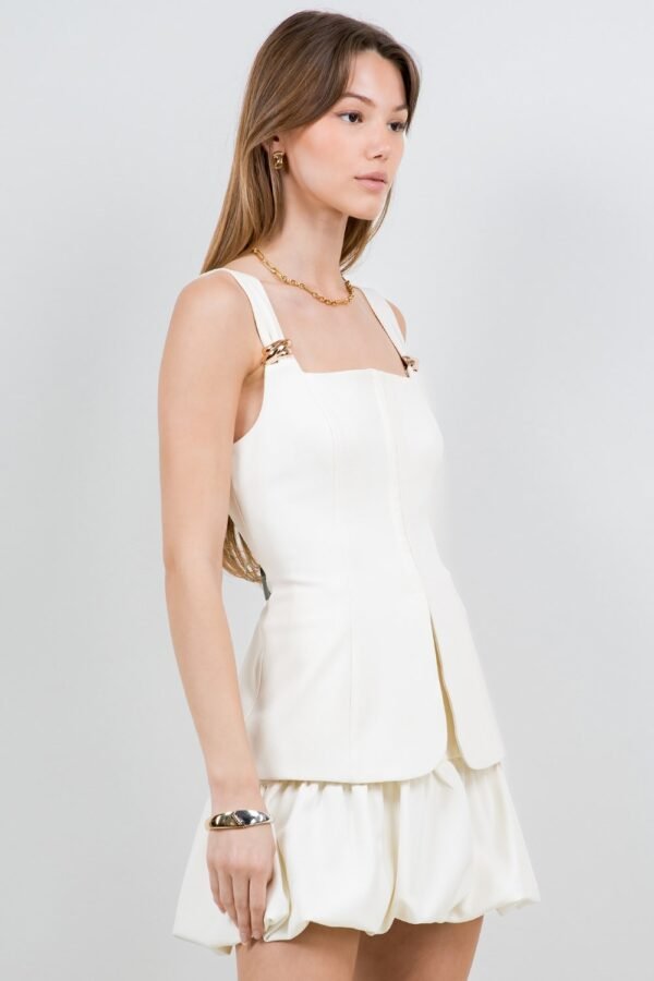 Queens Fit Corset Structured Top/Ivory - Image 4