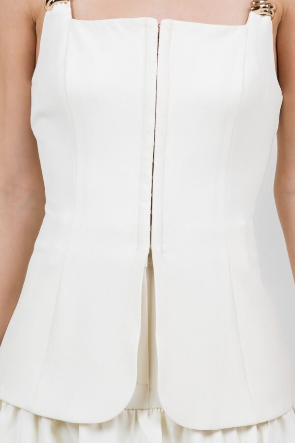 Queens Fit Corset Structured Top/Ivory - Image 6