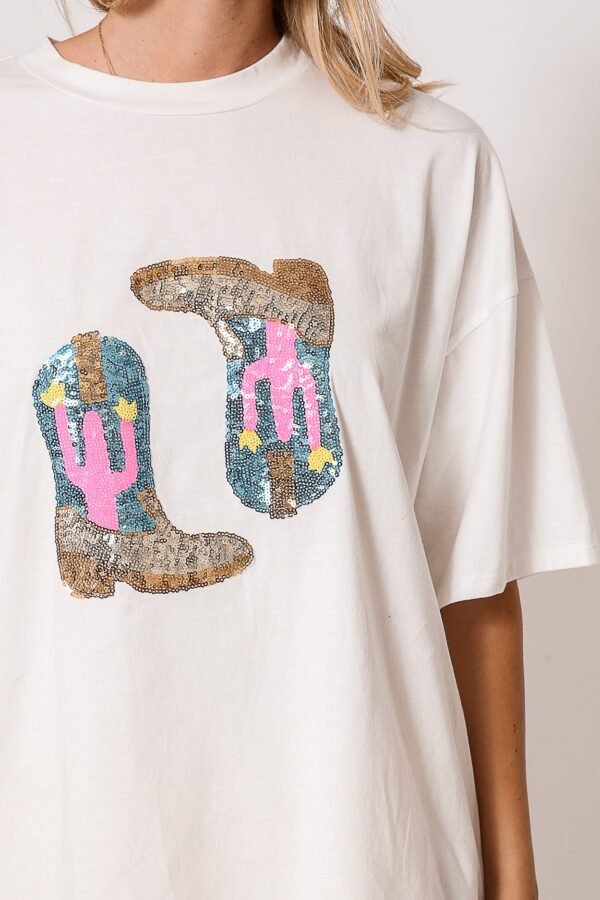 Disco Cowgirl Sparkle T-shirt - Image 5