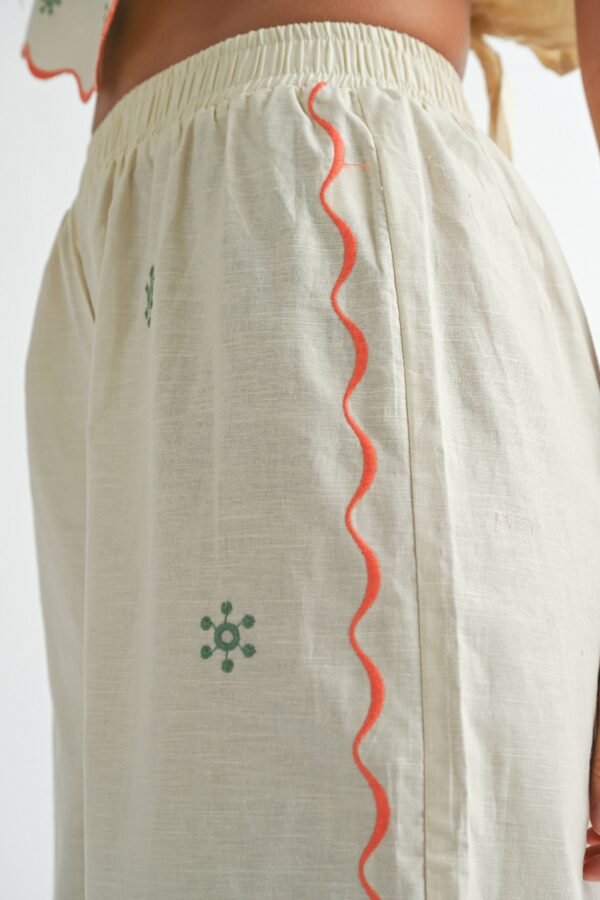 Sunwoven Embroidered Scarf Top And Pants Set - Image 8